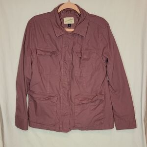 Universal Thread Pink Utility Jacket with Structured Silhouette